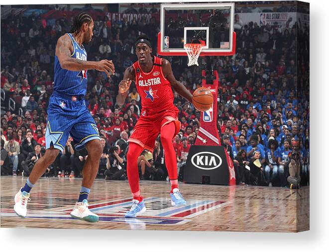 Pascal Siakam Canvas Print featuring the photograph Pascal Siakam #5 by Nathaniel S. Butler