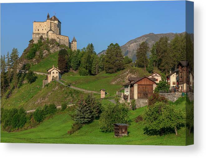 Tarasp Castle Canvas Print featuring the photograph Tarasp Castle - Switzerland #5 by Joana Kruse