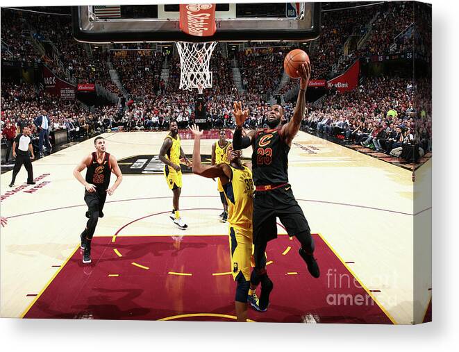 Lebron James Canvas Print featuring the photograph Lebron James #50 by Nathaniel S. Butler