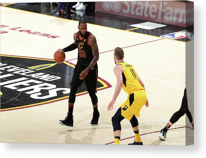 Lebron James Canvas Print featuring the photograph Lebron James #54 by Nathaniel S. Butler