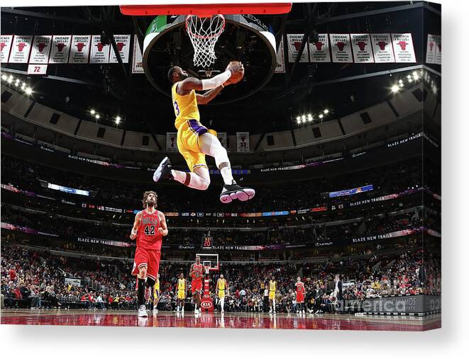 Nba Pro Basketball Canvas Print featuring the photograph Lebron James by Nathaniel S. Butler