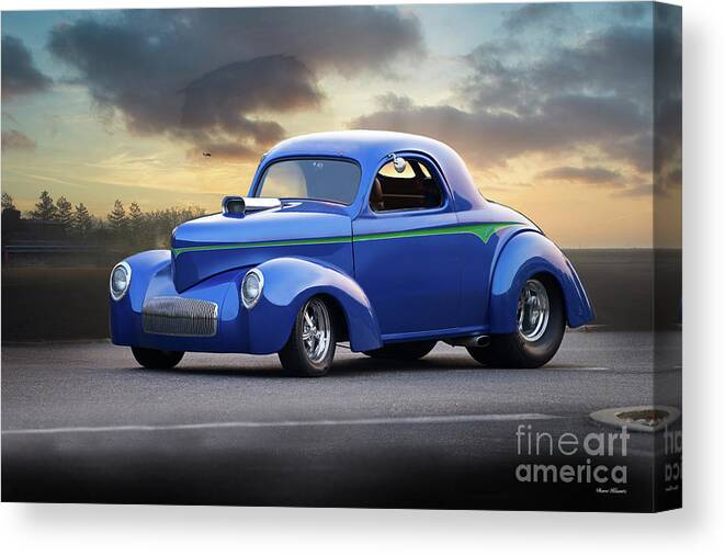 1941 Willys Coupe Canvas Print featuring the photograph 1941 Willys 'Three-Window' Coupe #6 by Dave Koontz