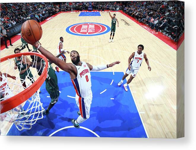 Andre Drummond Canvas Print featuring the photograph Andre Drummond #6 by Brian Sevald