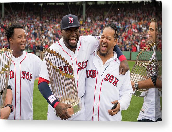 People Canvas Print featuring the photograph David Ortiz by Michael Ivins/boston Red Sox
