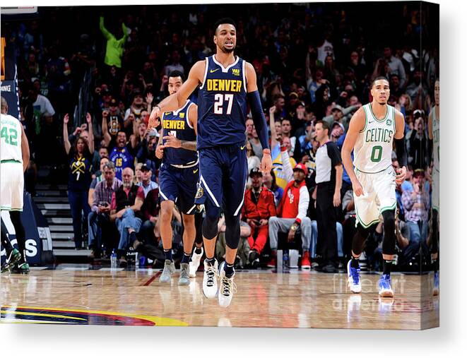 Nba Pro Basketball Canvas Print featuring the photograph Jamal Murray by Bart Young