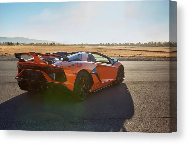 Lamborghini Canvas Print featuring the photograph #Lamborghini #Aventador #SVJ #Roadster #Print #6 by ItzKirb Photography