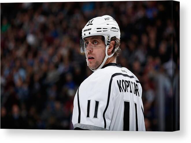 People Canvas Print featuring the photograph Los Angeles Kings v Colorado Avalanche #6 by Doug Pensinger