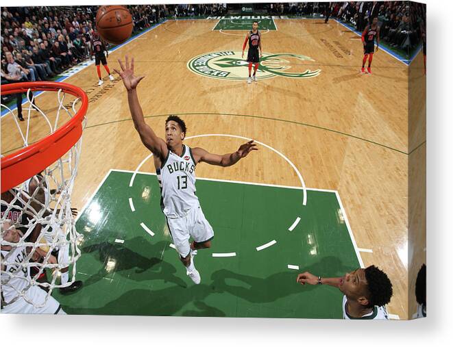 Nba Pro Basketball Canvas Print featuring the photograph Malcolm Brogdon by Gary Dineen