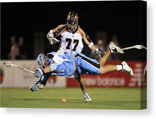 Delaware Canvas Print featuring the photograph Rochester Rattlers v Ohio Machine #6 by Jamie Sabau