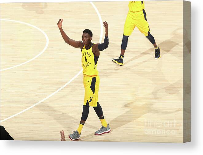 Playoffs Canvas Print featuring the photograph Victor Oladipo by Nathaniel S. Butler