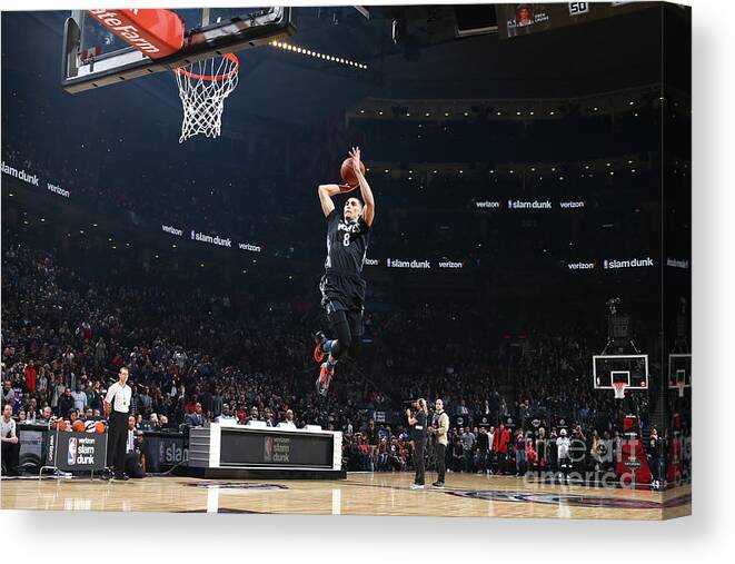 Event Canvas Print featuring the photograph Zach Lavine by Nathaniel S. Butler