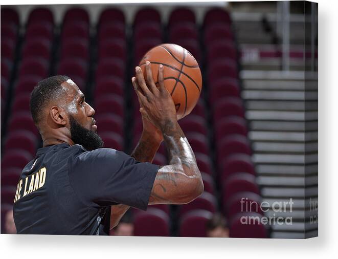Nba Pro Basketball Canvas Print featuring the photograph Lebron James by David Liam Kyle