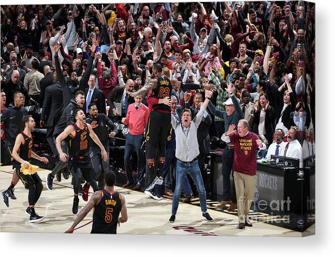 Playoffs Canvas Print featuring the photograph Lebron James by Nathaniel S. Butler