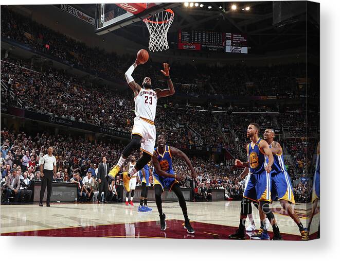 Lebron James Canvas Print featuring the photograph Lebron James #67 by Nathaniel S. Butler