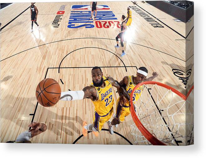 Playoffs Canvas Print featuring the photograph Lebron James by Andrew D. Bernstein