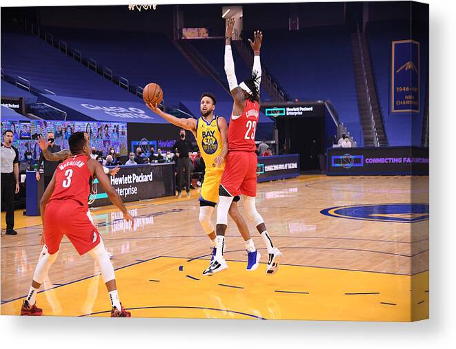 San Francisco Canvas Print featuring the photograph Stephen Curry by Noah Graham