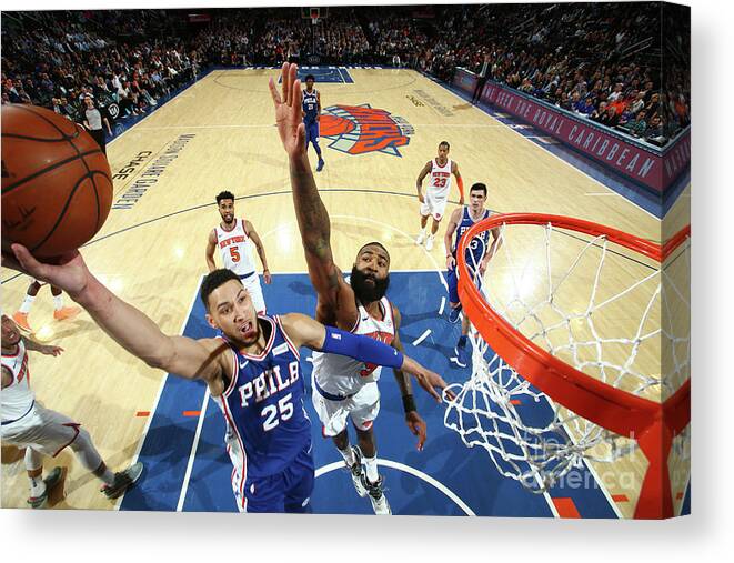Sports Ball Canvas Print featuring the photograph Ben Simmons by Nathaniel S. Butler