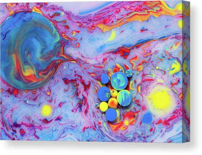 Acrylic Paints In Water Canvas Print