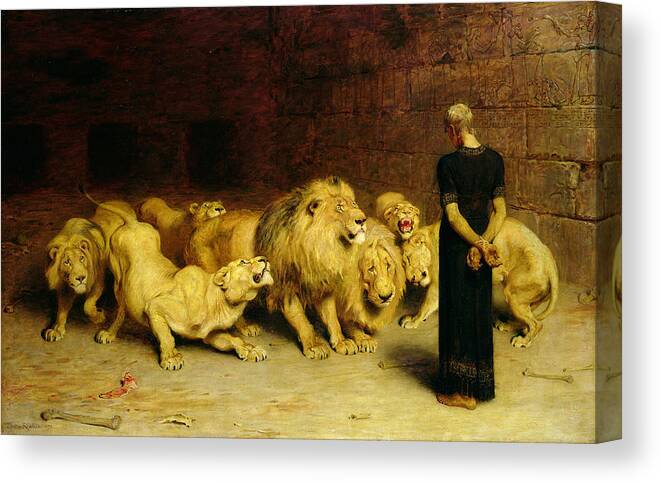 Daniel In The Lions Den Canvas Print