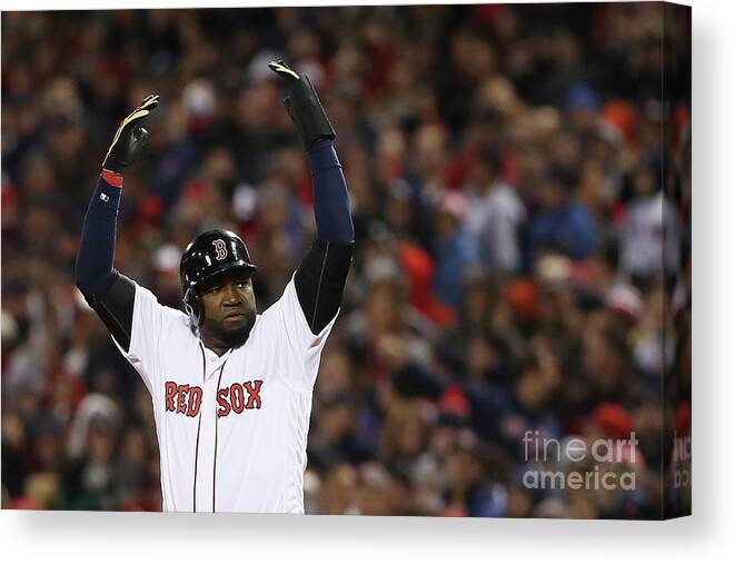 Crowd Canvas Print featuring the photograph David Ortiz by Elsa