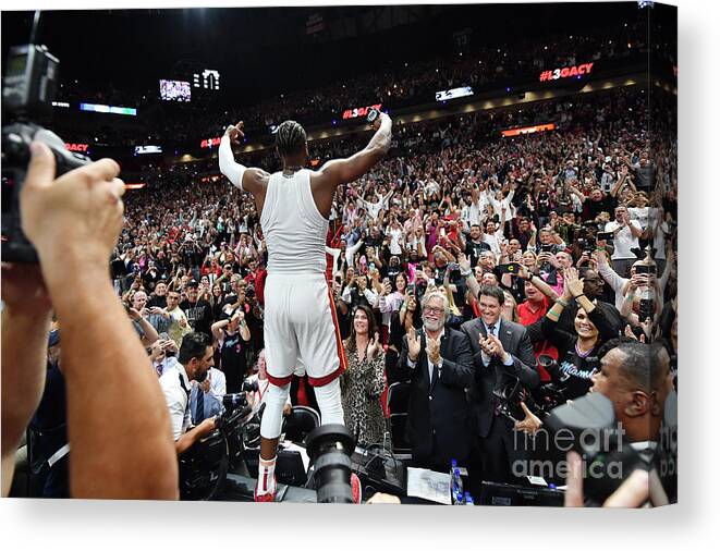 Dwyane Wade Canvas Print featuring the photograph Dwyane Wade by Jesse D. Garrabrant