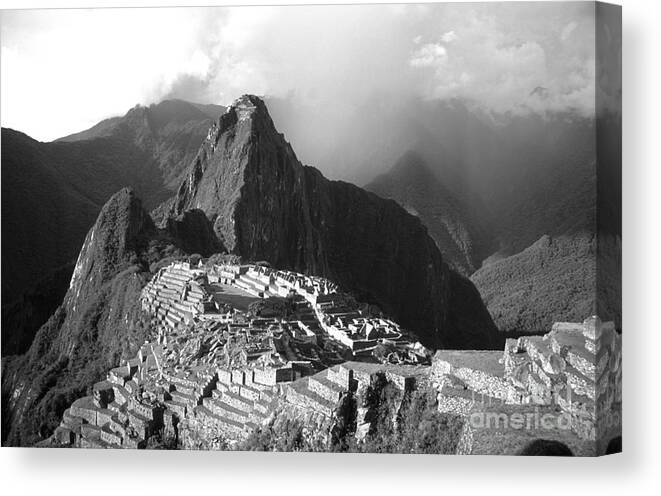 Machu Picchu Canvas Print featuring the photograph Machu Picchu Peru #1 by James Brunker