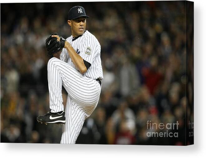 American League Baseball Canvas Print featuring the photograph Mariano Rivera by Nick Laham