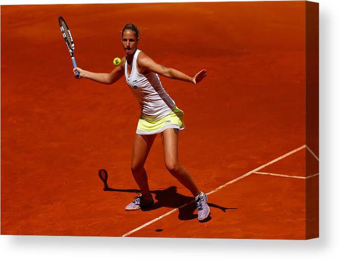 Tennis Canvas Print featuring the photograph Mutua Madrid Open - Day Four #7 by Julian Finney