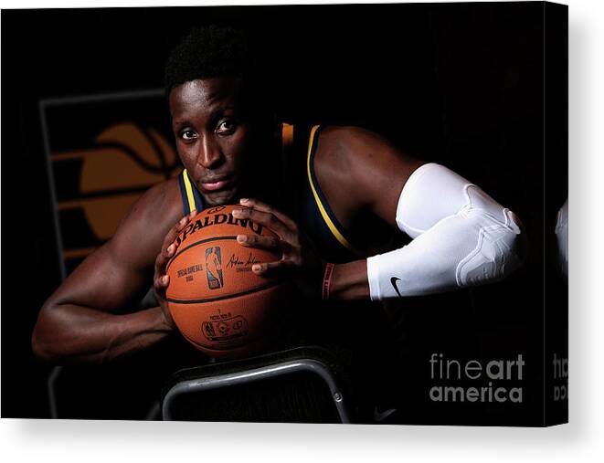 Media Day Canvas Print featuring the photograph Victor Oladipo by Ron Hoskins