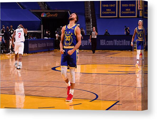 Stephen Curry Canvas Print featuring the photograph Stephen Curry #71 by Noah Graham
