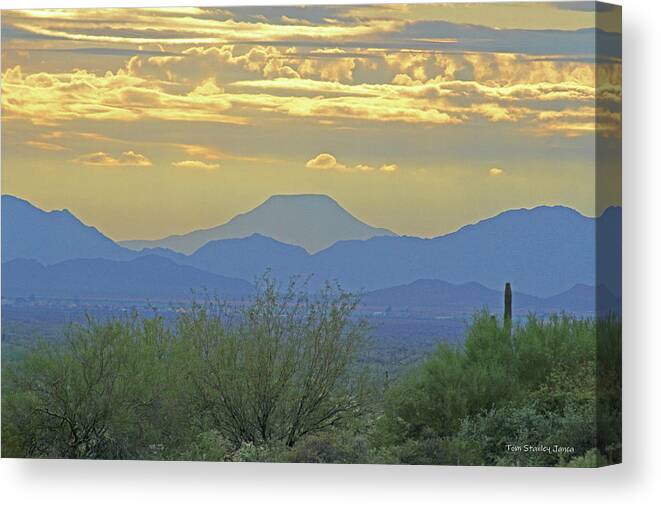 75 Miles To Table Top Mountain Canvas Print featuring the digital art 75 Miles To Table Top Mountain by Tom Janca
