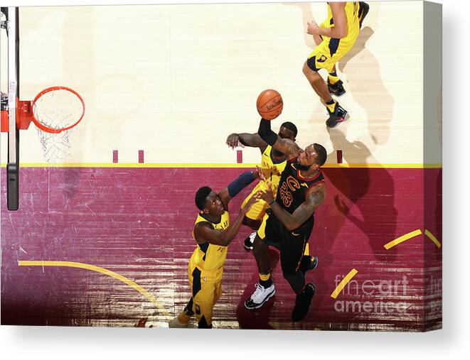 Lebron James Canvas Print featuring the photograph Lebron James #77 by Nathaniel S. Butler
