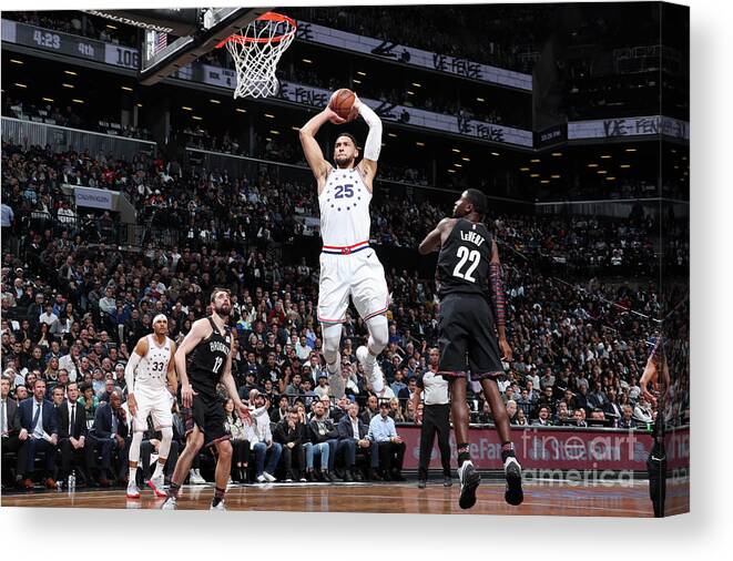 Ben Simmons Canvas Print featuring the photograph Ben Simmons #8 by Nathaniel S. Butler