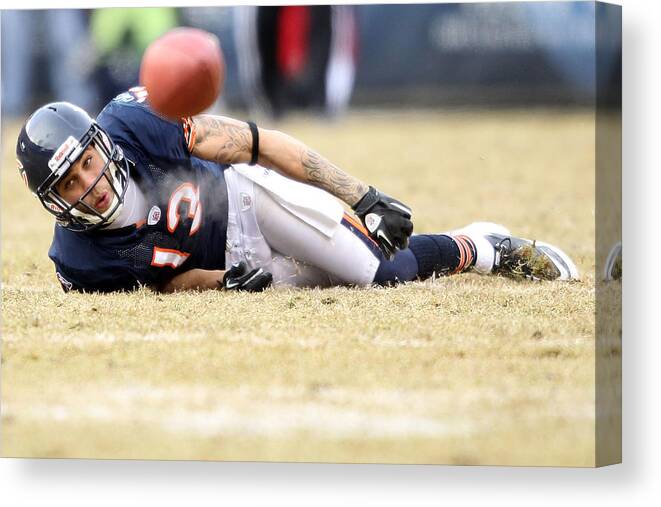 Playoffs Canvas Print featuring the photograph Divisional Playoffs - Seattle Seahawks v Chicago Bears #8 by Andy Lyons