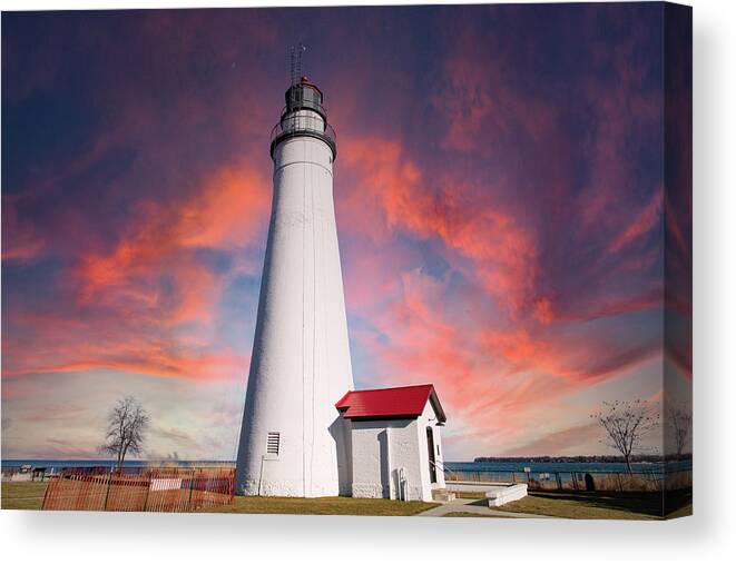  Canvas Print featuring the photograph Fort Gratiot Lighthouse in Michigan #8 by Eldon McGraw