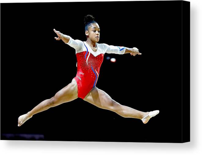 2018 European Championships Canvas Print featuring the photograph Gymnastics - European Championships Glasgow 2018: Day Four #8 by Julian Finney