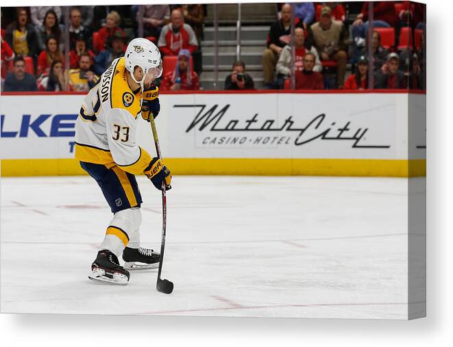 Detroit Canvas Print featuring the photograph NHL: FEB 20 Predators at Red Wings #8 by Icon Sportswire