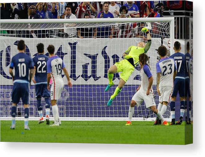 People Canvas Print featuring the photograph United States v Argentina: Semifinal - Copa America Centenario #8 by Bob Levey