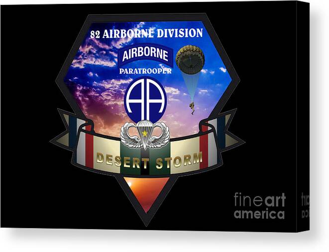 82nd Canvas Print featuring the digital art 82 Airborne Division by Bill Richards
