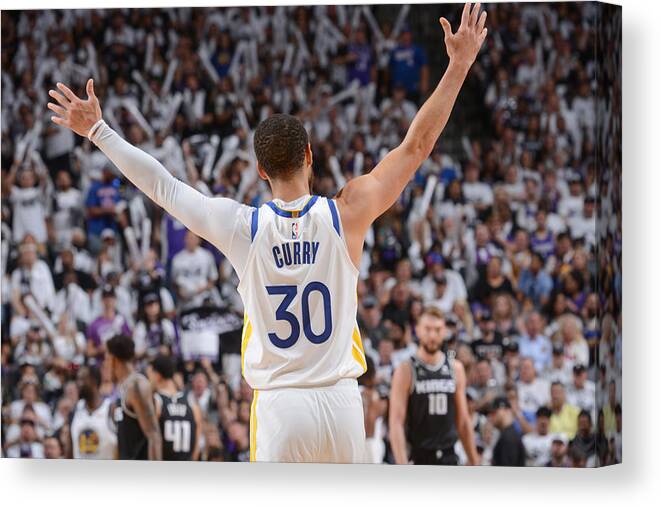 Stephen Curry Canvas Print featuring the photograph Stephen Curry by Noah Graham