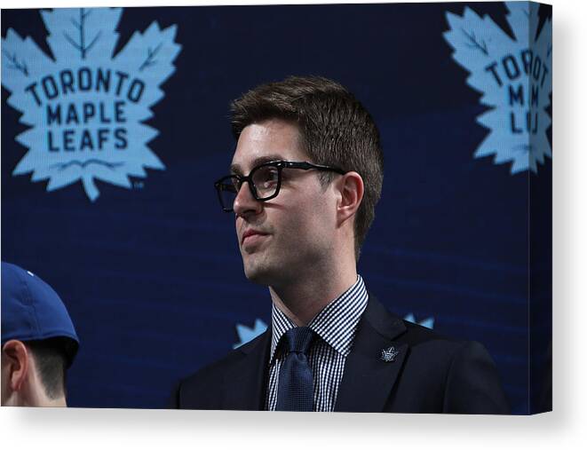 People Canvas Print featuring the photograph 2018 NHL Draft - Round One #9 by Bruce Bennett