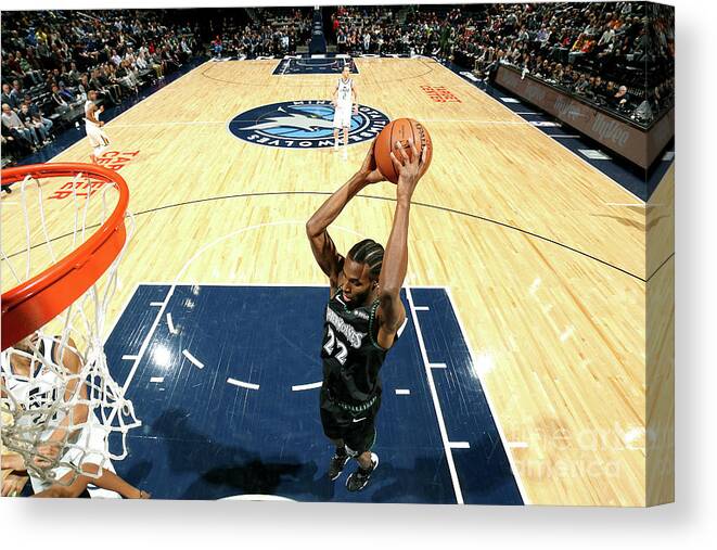 Nba Pro Basketball Canvas Print featuring the photograph Andrew Wiggins by David Sherman
