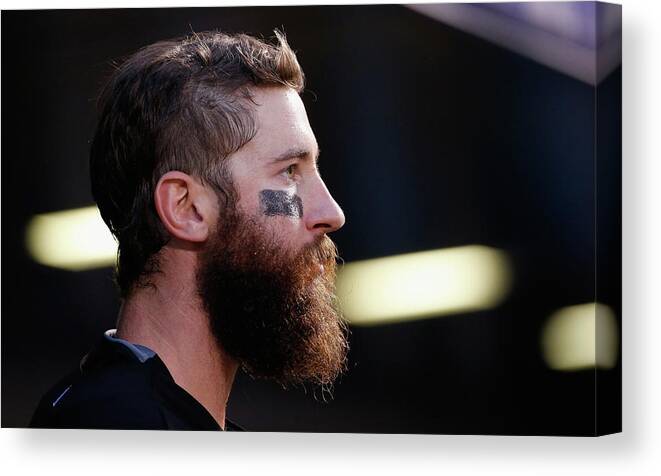 People Canvas Print featuring the photograph Charlie Blackmon #9 by Doug Pensinger