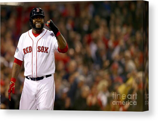Playoffs Canvas Print featuring the photograph David Ortiz by Elsa