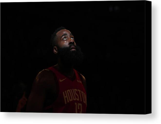 James Harden Canvas Print featuring the photograph James Harden #9 by Nathaniel S. Butler