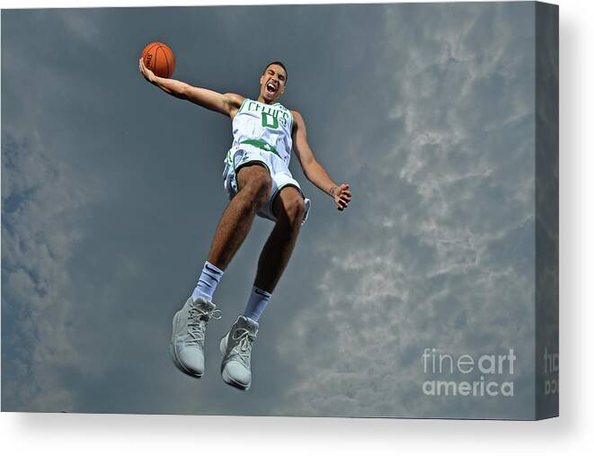 Nba Pro Basketball Canvas Print featuring the photograph Jayson Tatum by Jesse D. Garrabrant