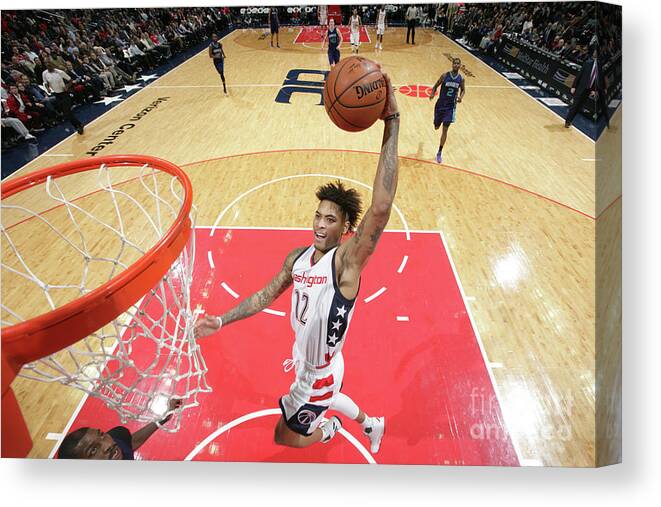 Nba Pro Basketball Canvas Print featuring the photograph Kelly Oubre by Ned Dishman