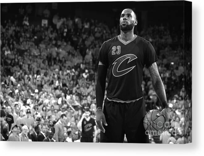 Lebron James Canvas Print featuring the photograph Lebron James by Nathaniel S. Butler