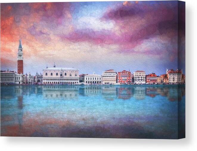 Venice Canvas Print featuring the photograph A Vision of Venice Italy Reflected by Carol Japp