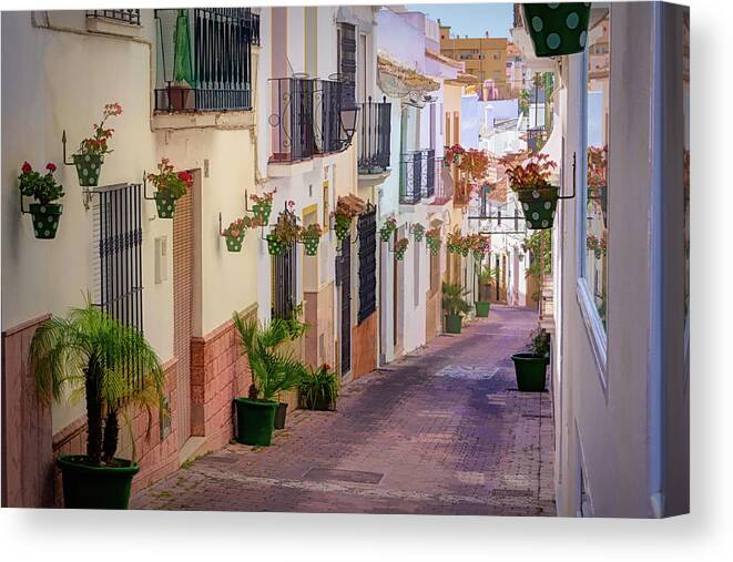 Andalusian City Canvas Print featuring the photograph A visit to the city of Estepona - 7 by Jordi Carrio Jamila